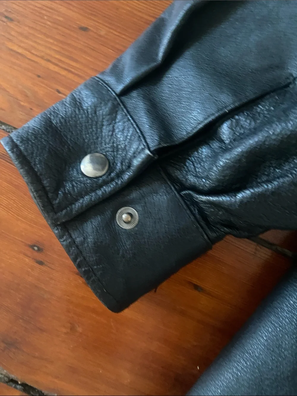 Vintage Genuine Oversized Leather Coat Size 2XL Men’s Black Franklin Allen